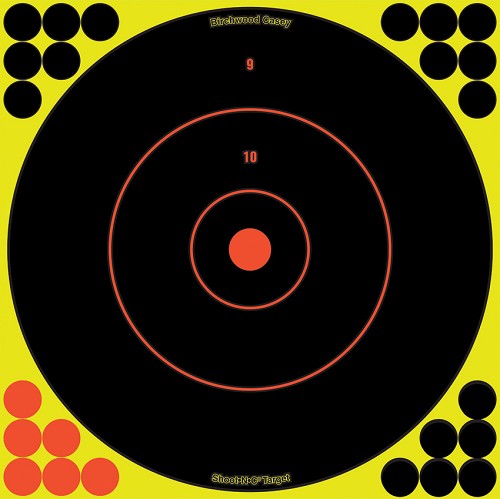 ST-BDC34012 Birchwood Casey Shoot-N-C 12 Inch Bulls-Eye Targets – 5 Pack 