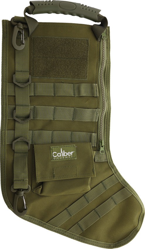 ST-CBG1068 Caliber Gourmet Tactical Christmas Stocking OD Green 