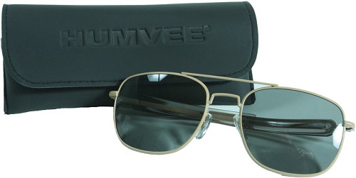 ST-HMV52BTAN Humvee Pilot Polarized Sunglasses – Desert Khaki Frame 