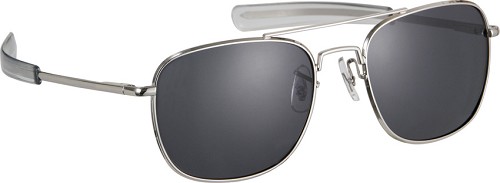 ST-HMV57BS Humvee Military Pilot Polarized Sunglasses – Polished Silver 57mm 