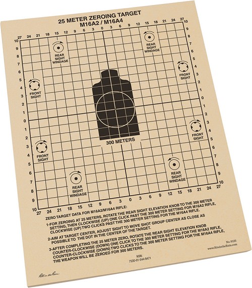 ST-RITR9125 Rite in the Rain 25-Meter Zeroing Target Sheets – 100 Pack 
